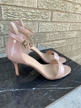 BP Luminate Heel Sandal in blush patent.  Size 8.  New no box